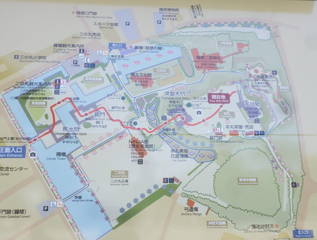 小田原城の地図