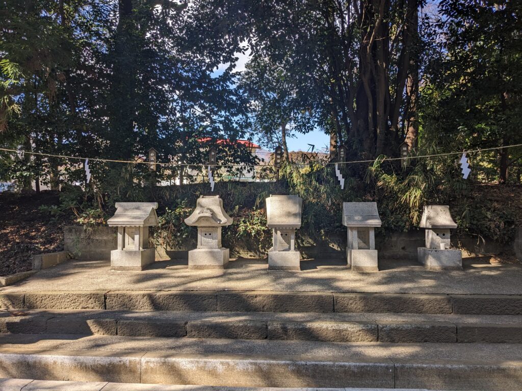 白山神社,弁財天,神明神社,東照宮権現社,稲荷神社