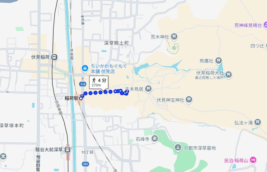 伏見稲荷大社へのアクセス