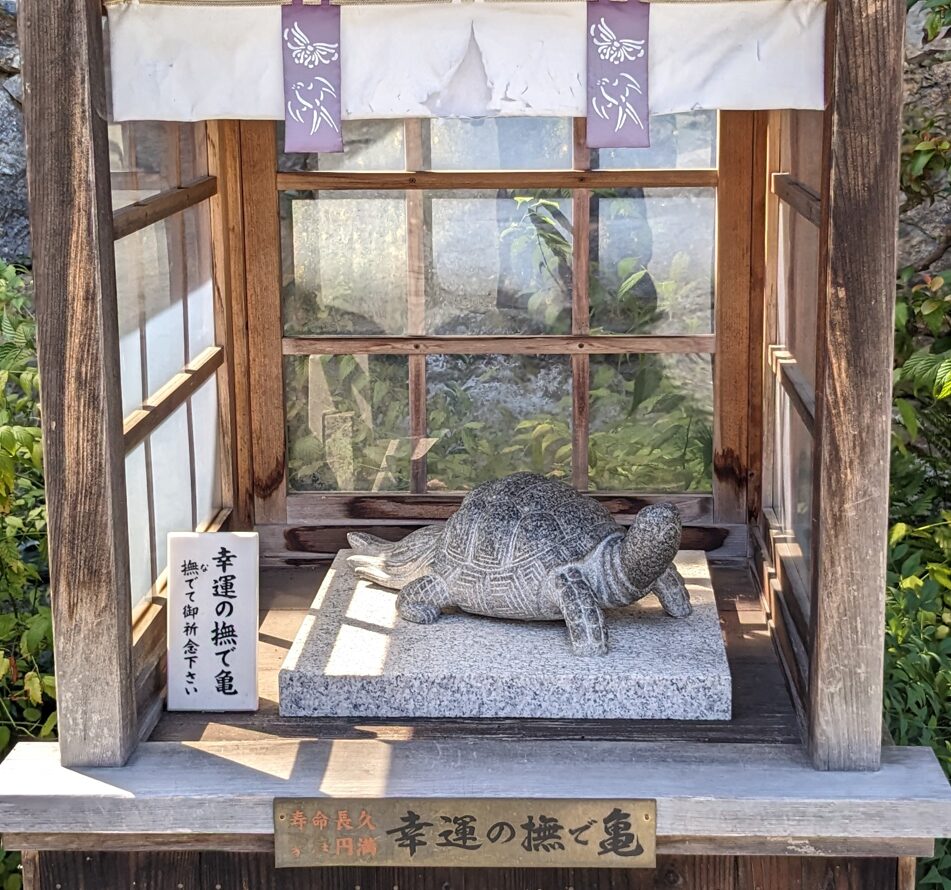 松尾大社,幸運の撫で亀